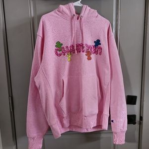 Champion Candy Land Pink Hoodie Sweater size Large